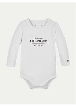 Tommy Hilfiger Body dziecięce Monotype Logo KN0KN01974 Biały ze sklepu MODIVO w kategorii Body niemowlęce - zdjęcie 181186084