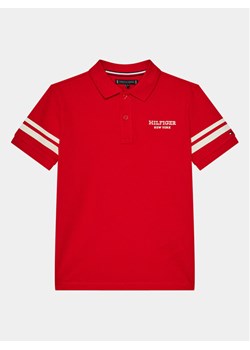 Tommy Hilfiger Polo Monotype KB0KB08882 D Czerwony Regular Fit ze sklepu MODIVO w kategorii T-shirty chłopięce - zdjęcie 181186171