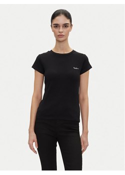 Pepe Jeans T-Shirt PL506037 Czarny Regular Fit ze sklepu MODIVO w kategorii Bluzki damskie - zdjęcie 181186183