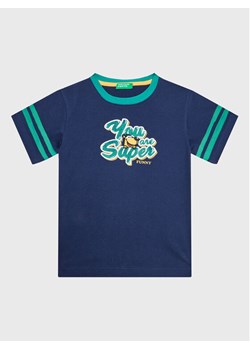 United Colors Of Benetton T-Shirt 3096G108K Granatowy Regular Fit ze sklepu MODIVO w kategorii T-shirty chłopięce - zdjęcie 181186242
