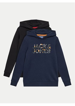 Jack&Jones Junior Komplet 2 bluz Ramp 12222554 Czarny Regular Fit ze sklepu MODIVO w kategorii Bluzy chłopięce - zdjęcie 181186571