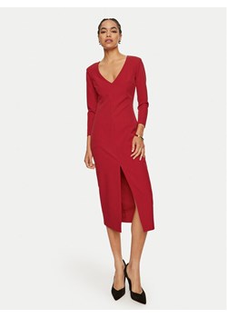ACCESS FASHION Sukienka koktajlowa 44-3329-468 Czerwony Slim Fit ze sklepu MODIVO w kategorii Sukienki - zdjęcie 181186634
