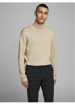 Jack&Jones Golf 12157417 Beżowy Regular Fit ze sklepu MODIVO w kategorii Swetry męskie - zdjęcie 181186734