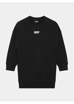 DKNY Sukienka dzianinowa D32894 S Czarny Regular Fit ze sklepu MODIVO w kategorii Sukienki dziewczęce - zdjęcie 181186852