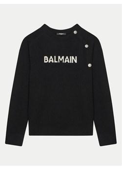 Balmain Sweter BV9B00-Z2409 Czarny Regular Fit ze sklepu MODIVO w kategorii Swetry chłopięce - zdjęcie 181186950