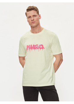 Hugo T-Shirt Decation 50515282 Écru Regular Fit ze sklepu MODIVO w kategorii T-shirty męskie - zdjęcie 181186951