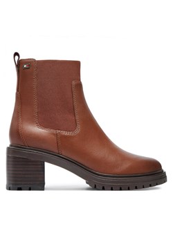 Tommy Hilfiger Sztyblety FW0FW08163 Brązowy ze sklepu MODIVO w kategorii Botki - zdjęcie 181186964
