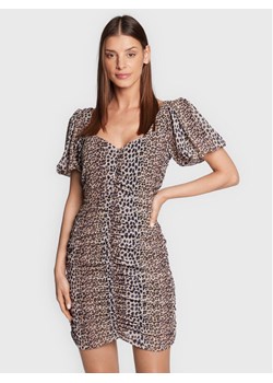 Notes Du Nord Sukienka koktajlowa Fabiola 12977 Beżowy Slim Fit ze sklepu MODIVO w kategorii Sukienki - zdjęcie 181187193