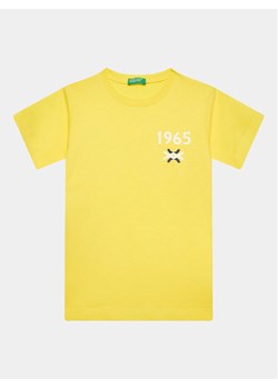 United Colors Of Benetton T-Shirt 3I1XG109J Żółty Regular Fit ze sklepu MODIVO w kategorii T-shirty chłopięce - zdjęcie 181187410