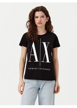 Armani Exchange T-Shirt 8NYTCX YJG3Z 1200 Czarny Regular Fit ze sklepu MODIVO w kategorii Bluzki damskie - zdjęcie 181187504