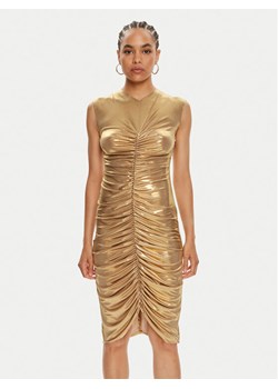 NORMA KAMALI Sukienka wieczorowa ST1243LMD45008 Złoty Slim Fit ze sklepu MODIVO w kategorii Sukienki - zdjęcie 181187532