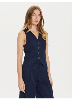 TWINSET Kamizelka garniturowa 242TP2158 Granatowy Slim Fit ze sklepu MODIVO w kategorii Kamizelki damskie - zdjęcie 181187533