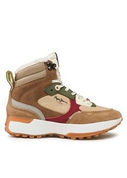 Pepe Jeans Sneakersy PLS31516 Brązowy ze sklepu MODIVO w kategorii Buty sportowe damskie - zdjęcie 181187682
