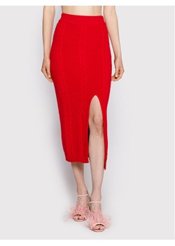 Patrizia Pepe Spódnica midi 8G0281/K037-R754 Czerwony Slim Fit ze sklepu MODIVO w kategorii Spódnice - zdjęcie 181187792