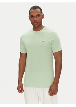 Gant T-Shirt Shield 2003184 Zielony Regular Fit ze sklepu MODIVO w kategorii T-shirty męskie - zdjęcie 181187813