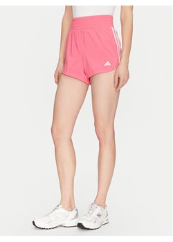 adidas Szorty sportowe Pacer Training 3-Stripes IX1078 Różowy Regular Fit ze sklepu MODIVO w kategorii Szorty - zdjęcie 181187964
