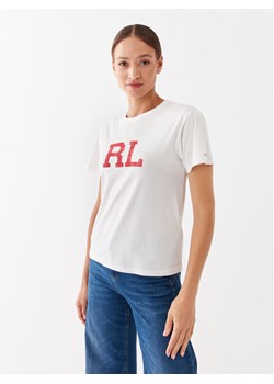 Polo Ralph Lauren T-Shirt 211892611007 Biały Regular Fit ze sklepu MODIVO w kategorii Bluzki damskie - zdjęcie 181188150