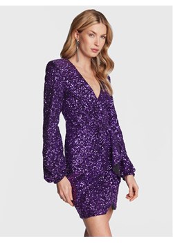 Pinko Sukienka koktajlowa Burano 100130 Y5LQ Fioletowy Regular Fit ze sklepu MODIVO w kategorii Sukienki - zdjęcie 181188251