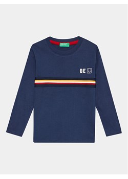 United Colors Of Benetton Bluzka 3VR5G10AT Granatowy Regular Fit ze sklepu MODIVO w kategorii T-shirty chłopięce - zdjęcie 181188384