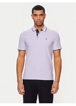 Jack&Jones Polo Jjepaulos 12136668 Fioletowy Slim Fit ze sklepu MODIVO w kategorii T-shirty męskie - zdjęcie 181189011