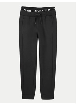 Karl Lagerfeld Kids Spodnie dresowe Z30263 M Czarny Regular Fit ze sklepu MODIVO w kategorii Spodnie chłopięce - zdjęcie 181189181