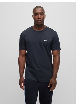 Boss T-Shirt Tee Curved 50469045 Granatowy Regular Fit ze sklepu MODIVO w kategorii T-shirty męskie - zdjęcie 181189772