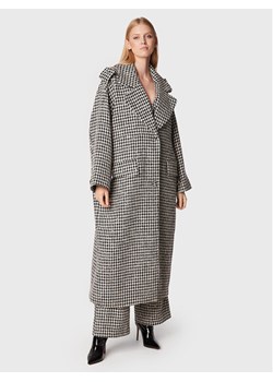 ROTATE Płaszcz wełniany Sparkly Houndstooth RT1904 Kolorowy Oversize ze sklepu MODIVO w kategorii Płaszcze damskie - zdjęcie 181189802