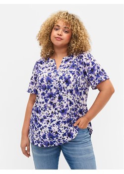 Zizzi Bluzka CA02310O Fioletowy Regular Fit ze sklepu MODIVO w kategorii Bluzki damskie - zdjęcie 181189970