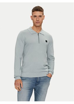 Hugo Sweter Sastoon 50516640 Zielony Slim Fit ze sklepu MODIVO w kategorii Swetry męskie - zdjęcie 181190072