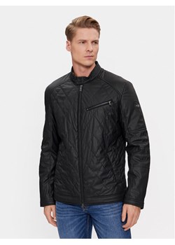 Guess Kurtka z imitacji skóry Quilted M4RL01 WFHD0 Czarny Regular Fit ze sklepu MODIVO w kategorii Kurtki męskie - zdjęcie 181190201
