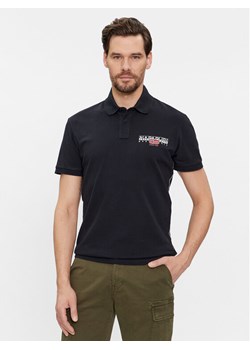 Napapijri Polo E-Aylmer NP0A4HTN Czarny Regular Fit ze sklepu MODIVO w kategorii T-shirty męskie - zdjęcie 181190393