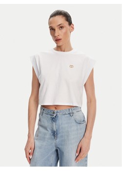 TWINSET Top 251TT2043 Biały Regular Fit ze sklepu MODIVO w kategorii Bluzki damskie - zdjęcie 181190482
