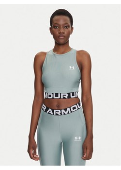 Under Armour Koszulka techniczna HeatGear 1388694 Zielony Slim Fit ze sklepu MODIVO w kategorii Bluzki damskie - zdjęcie 181190543