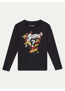 Guess Bluzka N4YI13 K8HM4 Czarny Regular Fit ze sklepu MODIVO w kategorii T-shirty chłopięce - zdjęcie 181190690