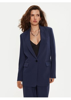 Bruuns Bazaar Marynarka Cindy BBW2548 Granatowy Loose Fit - id: 0000304453601 - marki Bruuns Bazaar - 181190704 Bruuns Bazaar Marynarka Cindy BBW2548 Granatowy Loose Fit ze sklepu MODIVO w kategorii Marynarki damskie - zdjęcie 181190704