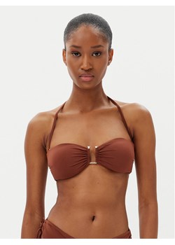 Max Mara Beachwear Góra od bikini Amelia 2516821199 Brązowy ze sklepu MODIVO w kategorii Stroje kąpielowe - zdjęcie 181190811