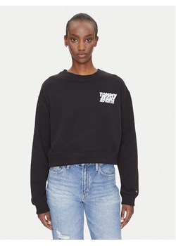 Tommy Jeans Bluza DW0DW21345 Czarny Relaxed Fit ze sklepu MODIVO w kategorii Bluzy damskie - zdjęcie 181190990