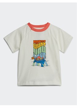 adidas T-Shirt Graphic Print T-Shirt IB8607 Biały Regular Fit ze sklepu MODIVO w kategorii Koszulki niemowlęce - zdjęcie 181191024