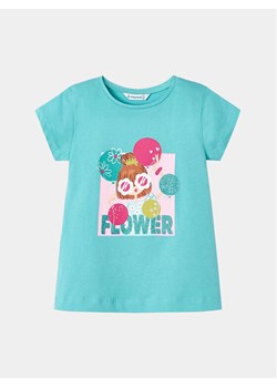 Mayoral T-Shirt 3090 Niebieski Regular Fit ze sklepu MODIVO w kategorii Bluzki dziewczęce - zdjęcie 181191272