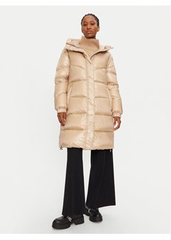 Woolrich Kurtka puchowa Aliquippa Long CFWWOU0926FRUT3085 Beżowy Regular Fit ze sklepu MODIVO w kategorii Kurtki damskie - zdjęcie 181191490