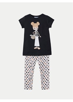 Mayoral Komplet t-shirt i legginsy 3713 Czarny Regular Fit ze sklepu MODIVO w kategorii Komplety dziewczęce - zdjęcie 181191582