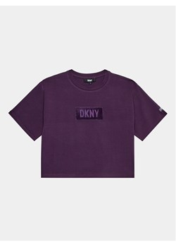 DKNY T-Shirt D35T02 S Fioletowy Regular Fit ze sklepu MODIVO w kategorii Bluzki dziewczęce - zdjęcie 181191631