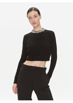 Elisabetta Franchi Sweter MK-15B-37E2-V460 Czarny Slim Fit ze sklepu MODIVO w kategorii Swetry damskie - zdjęcie 181192064