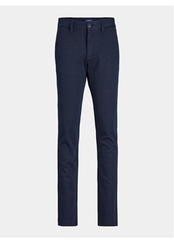 Jack&Jones Junior Chinosy Marco 12249678 Granatowy Slim Fit ze sklepu MODIVO w kategorii Spodnie chłopięce - zdjęcie 181192253