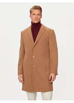 Pierre Cardin Płaszcz wełniany C4 83100.6130 Brązowy Regular Fit ze sklepu MODIVO w kategorii Płaszcze męskie - zdjęcie 181192264