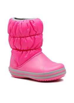 Crocs Śniegowce Winter Puff 14613-6TR Różowy ze sklepu MODIVO w kategorii Buty zimowe dziecięce - zdjęcie 181192332