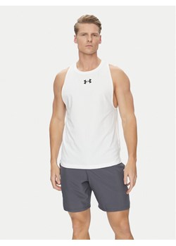 Under Armour Tank top Zone 1361901 Biały Loose Fit ze sklepu MODIVO w kategorii T-shirty męskie - zdjęcie 181192430