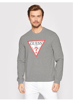Guess Bluza Audley M2YQ37 K6ZS1 Szary Slim Fit ze sklepu MODIVO w kategorii Bluzy męskie - zdjęcie 181192512