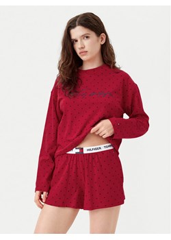 Tommy Hilfiger Piżama UW0UW05649 Czerwony Relaxed Fit ze sklepu MODIVO w kategorii Piżamy damskie - zdjęcie 181192692