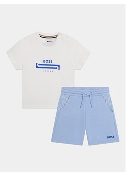 Boss Komplet t-shirt i spodenki J50626 S Niebieski Regular Fit ze sklepu MODIVO w kategorii Komplety chłopięce - zdjęcie 181192720